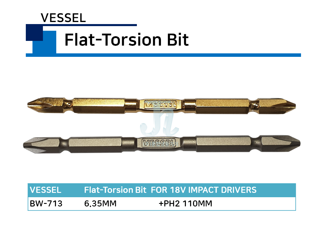 VESSEL- Flat-Torsion Bit