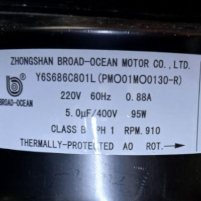 ZHONGSHAN BROAD-OCEAN MOTOR-Y6S686C801L (PMO01MO0130-R)