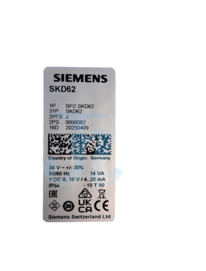 지멘스(SIEMENS)         전자 유압식 밸브 조작기                 (구동기)  SKD62